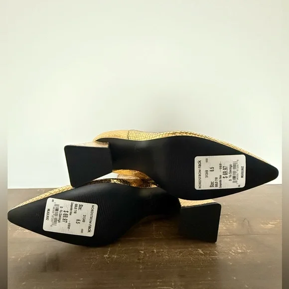 NEW Mark Fisher LTD Gold Ankle Boots - Size 6.5 - Picture 3 of 4